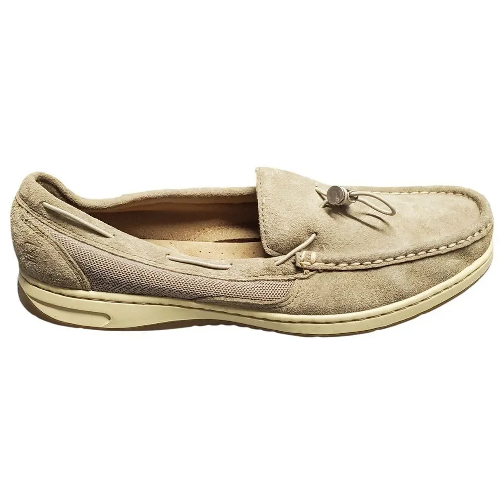 SPERRY Top Spider Nautical Boat Shoes Womens Size 10 Gray Suede Slip On 9453333